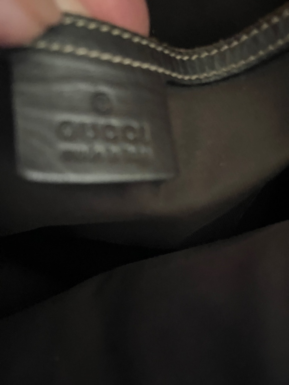 Gucci Beige Monogram Crossbody with Brown Trim - Picture 3 of 3